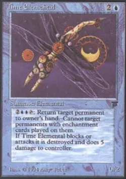 MTG Time Elemental, Heavy Play, English Legends - Image 1