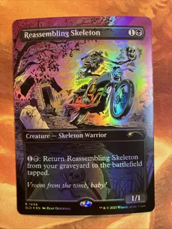 MTG Foil Borderless Reassembling Skeleton Secret Lair: Bad to the Bones NM!! - Image 1