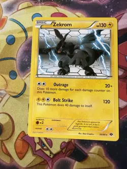 Zekrom 50/99 - RARE Non Holo Next Destinies Pokemon Card - Image 1