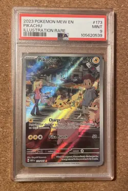 POKEMON TCG PIKACHU 173/165 SCARLET & VIOLET 151 IR FULL ART PSA 9 MINT ENGLISH - Image 1