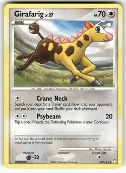 Girafarig Mysterious Treasures Uncommon Pokemon Lightly played - Image 1