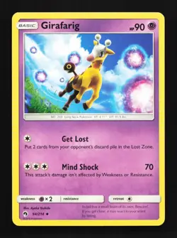 Girafarig 94/214 LP Lost Thunder English Pokemon Card TCG - Image 1