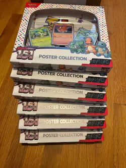 Factory Sealed Pokemon Scarlet & Violet 151 Poster Collection Box Lot of 6 TCG - Image 2