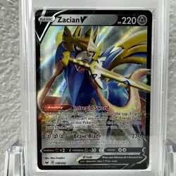 2020 Pokemon Sword & Shield (Base Set) Zacian V 138/202 - PSA 10 Gem Mint - Image 3
