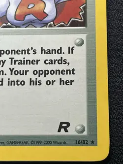 Pokemon Trainer Rockets Sneak Attack 16/82 Holo Team Rocket LP / DMG Semi Swirls - Image 3