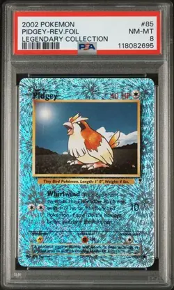 2002 POKEMON LEGENDARY COLLECTION #85 PIDGEY REVERSE FOIL PSA 8 (2695) - Image 1
