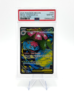 2025 POKEMON MEG EN-MEGA EVOLUTION ULTRA RARE #155 MEGA VENUSAUR EX PSA 10 - Image 1