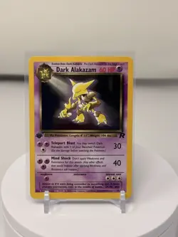 Dark Alakazam 18/82 1st Edition Team Rocket Vintage Pokemon TCG Rare Non-Holo - Image 1