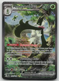 Pokemon TCG Sv02: Paldea Evolved Meowscarada Ex 256/193 Rare SIR Crimp Error - Image 1