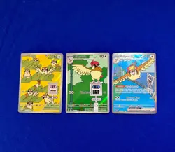 Pokemon TCG Obsidian Flames Pidgeot EX Sir 225/197, Pidgeotto 208, Pidgey 207 NM - Image 1
