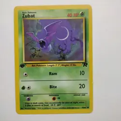 Pokemon Zubat 70/82 Team Rocket 1st edition NM - Image 1