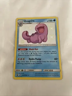 Pokemon Quagsire Hidden Fates Shiny Vault Shiny Holo Rare #SV10 NM 1x - Image 1