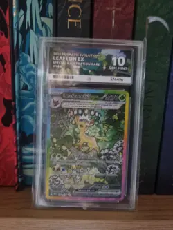 Pokemon TCG Leafeon EX Prismatic Evolutions 144/131 Ace 10 Gem Mint - Image 1