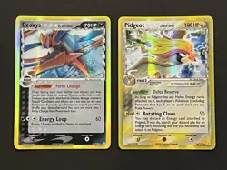 2006 Pokemon Ex Holos Phantoms (Delta Species) Deoxys & Pidgeot Holos Lot Of 2 - Image 1