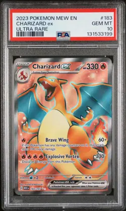 2023 POKEMON MEW EN-151 ULTRA RARE #183 CHARIZARD EX PSA 10 - Image 1