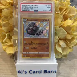 2021 POKEMON SWORD & SHIELD SHINING FATES #SV071 SANDACONDA-HOLO PSA 9 Mint - Image 1