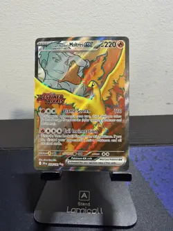 Pokemon Team Rocket's Moltres ex 208/182 STAMP Destined Rivals DRI - Image 4