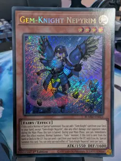 YuGiOh! Gem-Knight Nepyrim BLMM-EN021 Secret Rare 1st Ed - Image 1