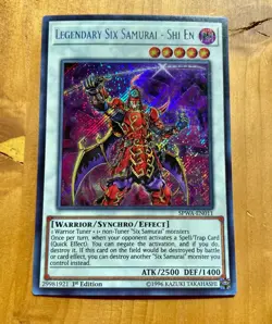 ( LEGENDARY SIX SAMURAI - SHI EN ) Secret Rare - SPWA-EN011 - 1st NM - Yu-Gi-Oh - Image 1