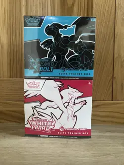 Pokemon Center Black Bolt and White Flare ETB Sealed Elite Trainer Boxes - Image 1