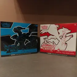Pokemon Black Bolt and White Flare Pokemon Center ETB Sealed Elite Trainer Boxes - Image 1