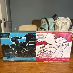Pokemon Black Bolt and White Flare Pokemon Center ETB Sealed Elite Trainer Boxes - Image 1