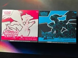 Pokemon Black Bolt and White Flare Pokemon Center ETB Sealed Elite Trainer Boxes - Image 1