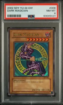 Dark Magician SDY-006 Ultra Rare Foil Bleed Error Yugioh PSA 8 *424 - Image 1