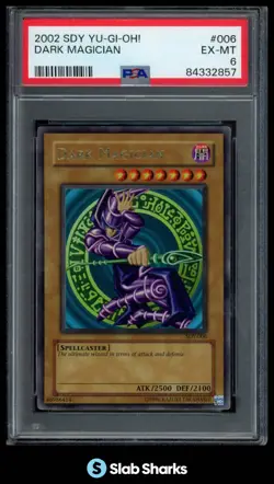 2002 YU-GI-OH! STARTER DECK: YUGI #SDY-006 DARK MAGICIAN ULTRA RARE PSA 6 - Image 1