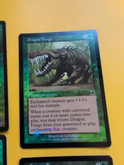 Dragon Fangs. playset. Enchant . MTG FOIL Shooting Star. Scourge 2003 4 Card. - Image 3