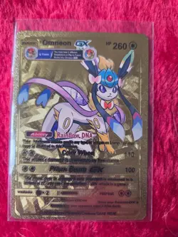Pokemon Omneon GX Gold Foil Fan Art Collector Card - 260 HP - Image 1