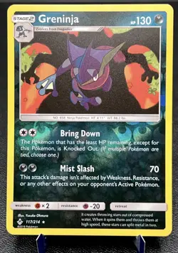 Greninja Charizard Shadow 117/214 LP Reverse Holo Unbroken Bonds Pokemon Card! - Image 1