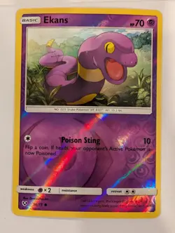 Ekans 36/73 - Shining Legends Pokemon Reverse Holo Foil Nice! - Image 1