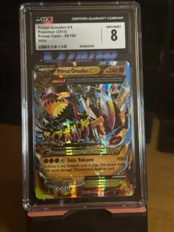 Pokemon TCG Primal Groudon-EX Holo Rare Card Primal Clash 86/160 CGC 8 - Image 1