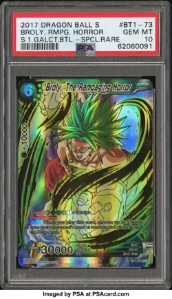 PSA 10 Broly The Rampaging Horror Dragon Ball Super Card Bgs SPR Galactic Battle - Image 1