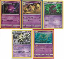 POKEMON 5 CARD HOLO RARE PSYCHIC LOT WITH GENGAR - Image 1