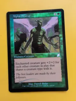 Alpha Status. Enchant creature MTG FOIL Shooting Star. Scourge 2003 Card. - Image 1