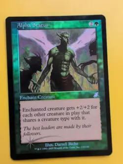 Alpha Status. Enchant creature MTG FOIL Shooting Star. Scourge 2003 Card. - Image 2