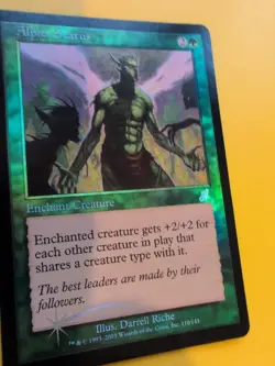 Alpha Status. Enchant creature MTG FOIL Shooting Star. Scourge 2003 Card. - Image 3