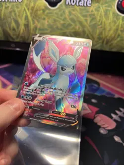 Pokemon TCG Glaceon ❄🥶v Full Art Holo Ultra Rare Card Evolving Skies 174/203 - Image 2