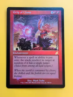 Grip of Chaos. rare enchantment MTG FOIL Shooting Star. Scourge 2003 Card. - Image 1