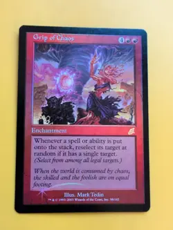 Grip of Chaos. rare enchantment MTG FOIL Shooting Star. Scourge 2003 Card. - Image 2