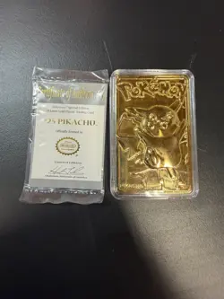 Pokemon 23K Gold Plated Trading Cards 1999 Burger King set of 5 w/ COA - Image 3