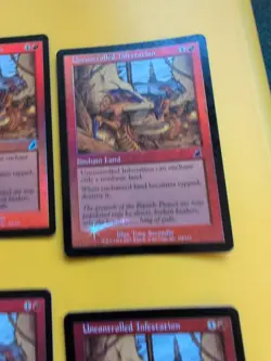 Uncontrolled Infestation. playset MTG FOIL Shooting Star. Scourge 2003 4 Card. - Image 3