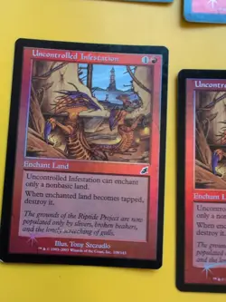 Uncontrolled Infestation. playset MTG FOIL Shooting Star. Scourge 2003 4 Card. - Image 4