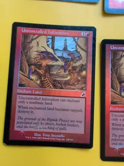 Uncontrolled Infestation. playset MTG FOIL Shooting Star. Scourge 2003 4 Card. - Image 5