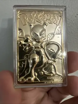 RARE 1999 23 Karat Gold-Plated Mewtwo Pokemon Trading Card - Image 1