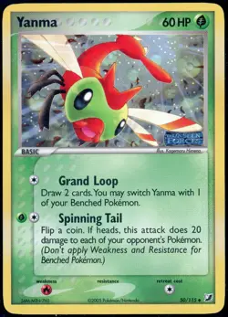 Pokemon Card - Yanma Unseen Forces 50/115 Reverse Holo Stamped - MP - Image 1