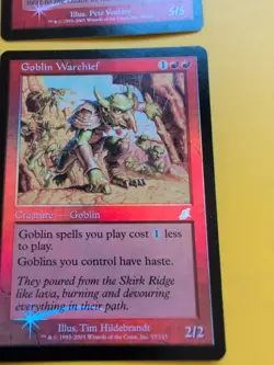 Goblin Warchief & Goblin Psychopath MTG FOIL Shooting Star. Scourge 2003 2 Card. - Image 4
