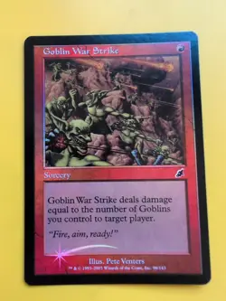 Goblin War Strike. Sorcery MTG FOIL Shooting Star. Scourge 2003 Card. - Image 1